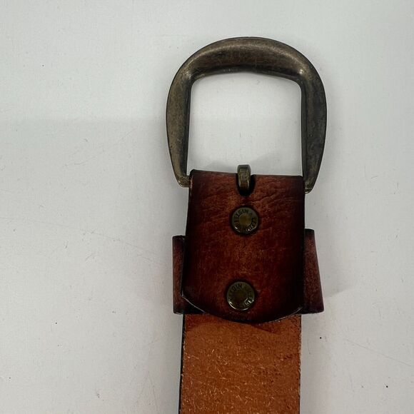 VTG Legion Belt Mens 38 Eagle‎ Leather Works Embossed Eagle Biker Brown Western - Picture 9 of 10